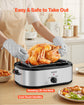 Electric Roaster Oven 20QT Electric Roasting Pan With Self-Basting Lid