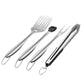 4PCS Grilling Tool Set BBQ Grill Accessories Stainless Steel Barbecue Utensil