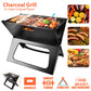 Portable Charcoal Grill - Mini BBQ Grill - Small Table Top Charcoal Grill For Camping, Outdoor Cooking - Foldable Camping Grill For Picnics, Tailgating And Backyard Grilling